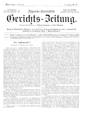 Allgemeine Österreichische Gerichtszeitung