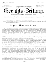 Allgemeine Österreichische Gerichtszeitung