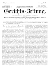 Allgemeine Österreichische Gerichtszeitung