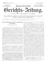 Allgemeine Österreichische Gerichtszeitung