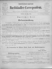 Oesterreichische Buchhändler-Correspondenz