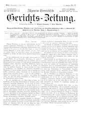 Allgemeine Österreichische Gerichtszeitung