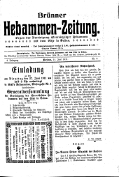 Brünner Hebammen-Zeitung