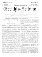 Allgemeine Österreichische Gerichtszeitung