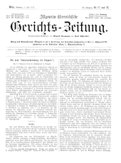 Allgemeine Österreichische Gerichtszeitung