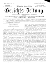 Allgemeine Österreichische Gerichtszeitung