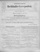 Oesterreichische Buchhändler-Correspondenz