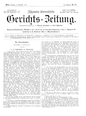 Allgemeine Österreichische Gerichtszeitung
