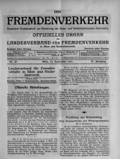 Der Fremdenverkehr