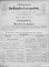 Oesterreichische Buchhändler-Correspondenz