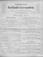 Oesterreichische Buchhändler-Correspondenz