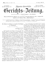 Allgemeine Österreichische Gerichtszeitung