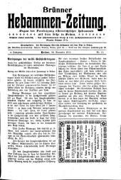 Brünner Hebammen-Zeitung