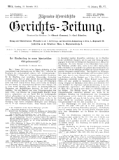 Allgemeine Österreichische Gerichtszeitung