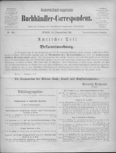 Oesterreichische Buchhändler-Correspondenz