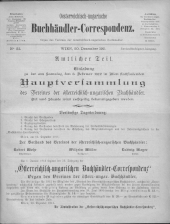 Oesterreichische Buchhändler-Correspondenz