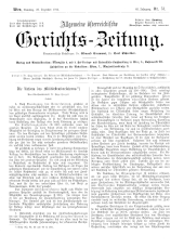 Allgemeine Österreichische Gerichtszeitung