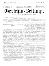 Allgemeine Österreichische Gerichtszeitung