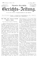 Allgemeine Österreichische Gerichtszeitung