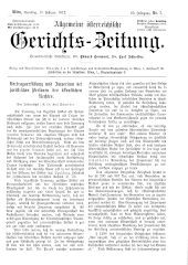 Allgemeine Österreichische Gerichtszeitung