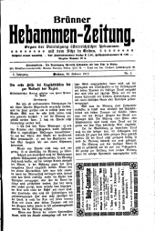 Brünner Hebammen-Zeitung