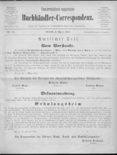 Oesterreichische Buchhändler-Correspondenz