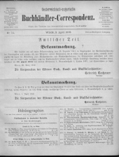 Oesterreichische Buchhändler-Correspondenz