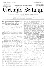 Allgemeine Österreichische Gerichtszeitung