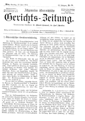 Allgemeine Österreichische Gerichtszeitung