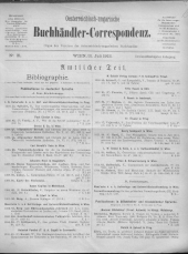 Oesterreichische Buchhändler-Correspondenz