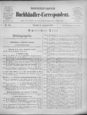 Oesterreichische Buchhändler-Correspondenz