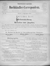 Oesterreichische Buchhändler-Correspondenz