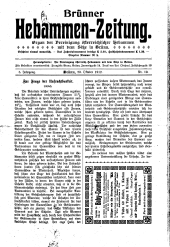 Brünner Hebammen-Zeitung