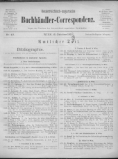 Oesterreichische Buchhändler-Correspondenz