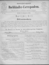 Oesterreichische Buchhändler-Correspondenz