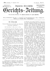 Allgemeine Österreichische Gerichtszeitung