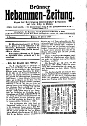 Brünner Hebammen-Zeitung