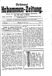 Brünner Hebammen-Zeitung