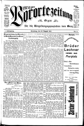 Grazer Vorortezeitung: Organ f. d. Umgebungsgemeinden v. Graz