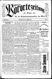 Grazer Vorortezeitung: Organ f. d. Umgebungsgemeinden v. Graz