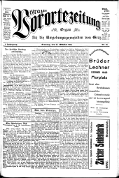 Grazer Vorortezeitung: Organ f. d. Umgebungsgemeinden v. Graz