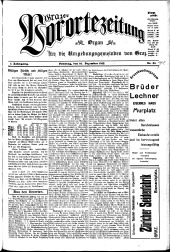 Grazer Vorortezeitung: Organ f. d. Umgebungsgemeinden v. Graz