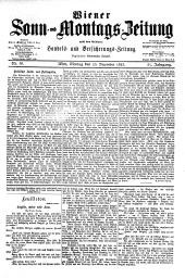 Wiener Sonn- und Montags-Zeitung