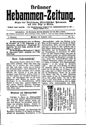 Brünner Hebammen-Zeitung