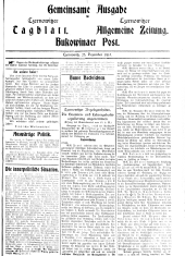 Czernowitzer Allgemeine Zeitung