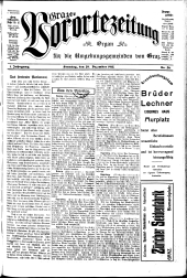 Grazer Vorortezeitung: Organ f. d. Umgebungsgemeinden v. Graz