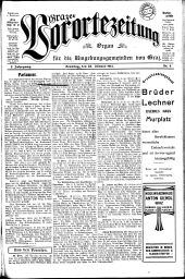 Grazer Vorortezeitung: Organ f. d. Umgebungsgemeinden v. Graz