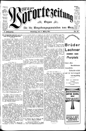 Grazer Vorortezeitung: Organ f. d. Umgebungsgemeinden v. Graz