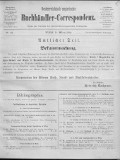 Oesterreichische Buchhändler-Correspondenz