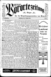 Grazer Vorortezeitung: Organ f. d. Umgebungsgemeinden v. Graz